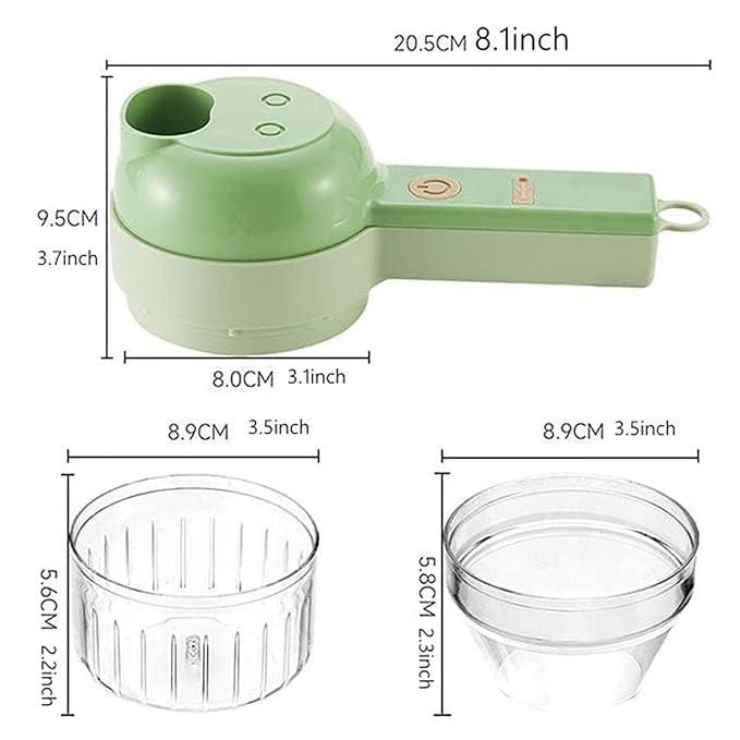 4-in-1 Portable Electric Vegetable Cutter Set – Your Smart Kitchen Partner!